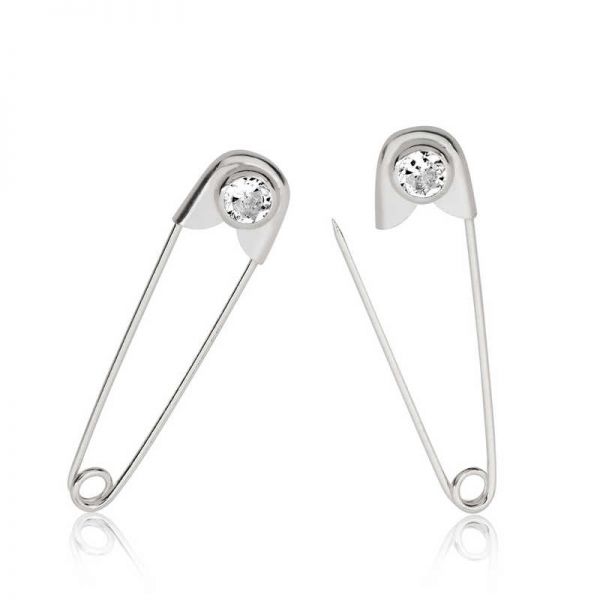 Gümüş Taşlı Bebek İğnesi