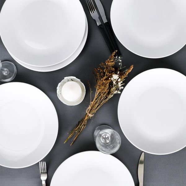 Assiette De Service Aegean Blanc Mat 25 Cm 6 Pièces | céramique