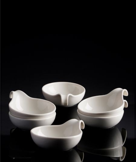 Acar | Beyaz Porselen Kayık Kase