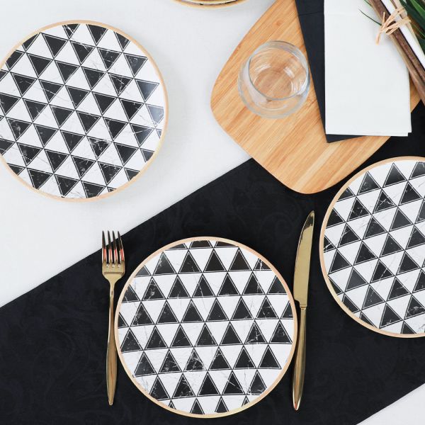 Trigon Marble Pasta Tabağı 20 Cm 6 Adet - 18765 | Keramika