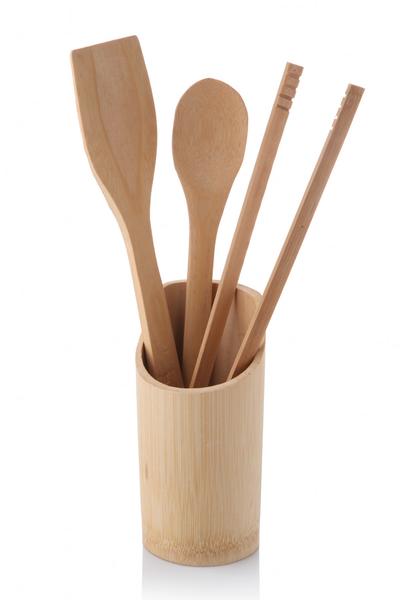 Queen's Kitchen | Lüx 4 Parça Bambu Kaşık Seti