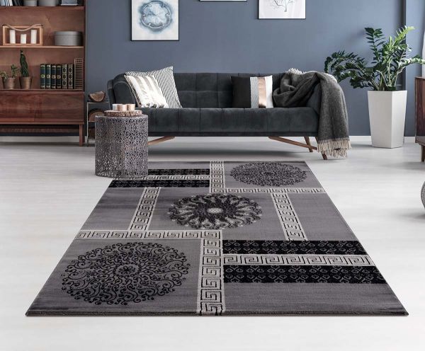 Siela Diyez Collection Simli Halı | Gri | S-801-Gray