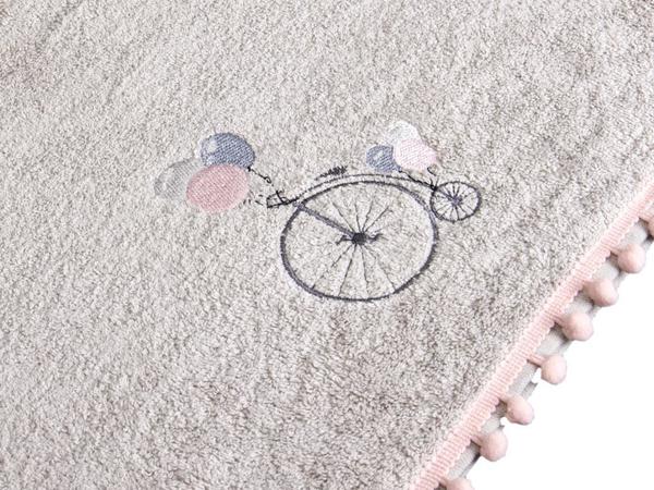 Mitgift Land fliegende Fahrrad Hand Gesicht Handtuch grau rosa