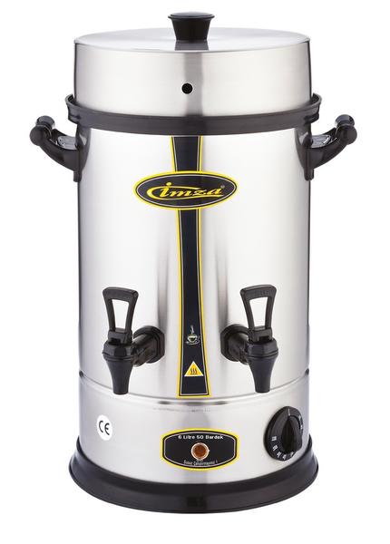 Imza | Elektronische Samowar | Teekocher | ca 50 Tassen | 6 Liter | 1700 Watt | Edelstahl | i-1050