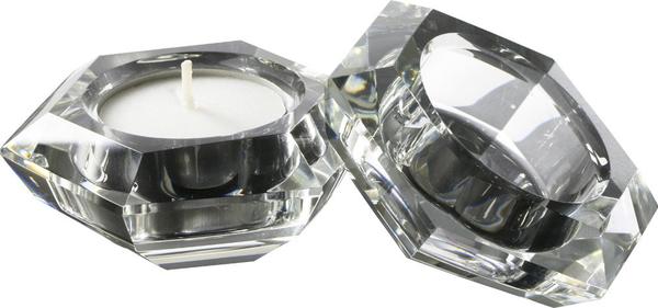 Dekonaz 2er Kristall Kerzenstӓnder 7cm | Malo-09922