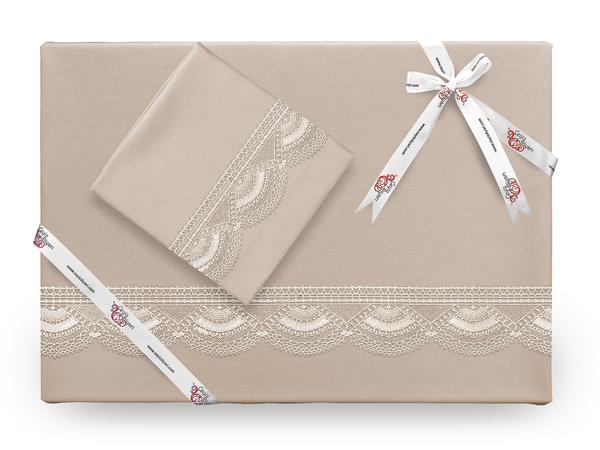 Kula Sade İğne Oyalı Nevresim Takımı Cappucino