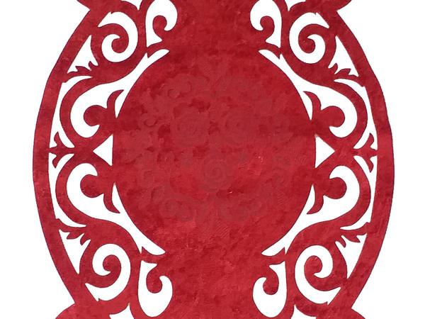 Roseart Lux Velvet Runner عنابي اللون