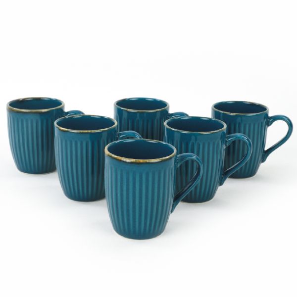 Safir Line Bulut Kupa 9 Cm 6 Adet | Keramika