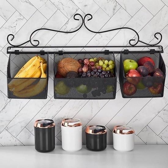 Vip Ahmet Çok Amaçlı Ferforje 3'lü Sepet Dekor | VIPAHMET-VP-200