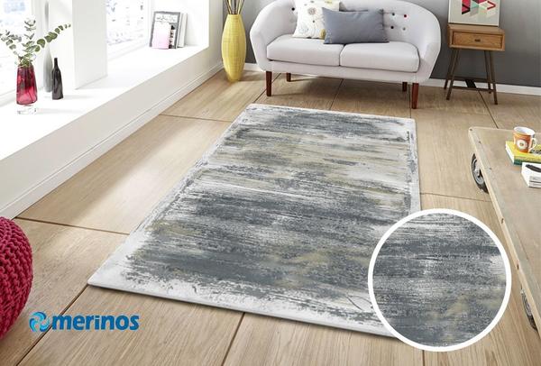 Merinos Craft Modern 3D Halı | Altın & Gri | 23271-957-Gold