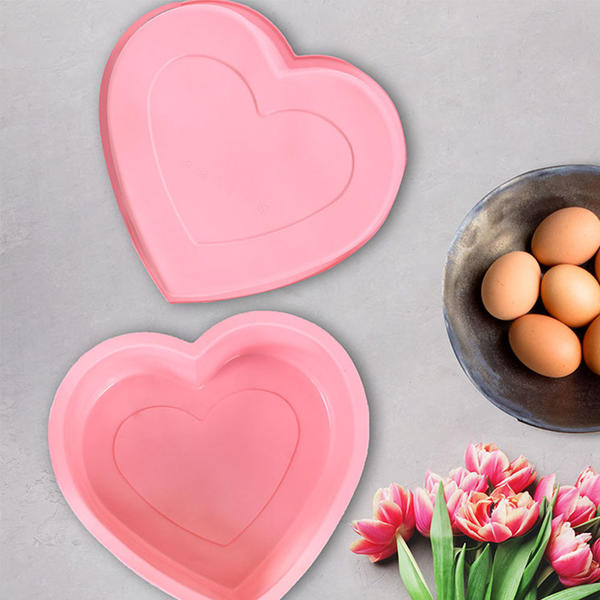 Pembe Silikon Kek Kalıbı Kalp - MYS 006 | Mys Slicone
