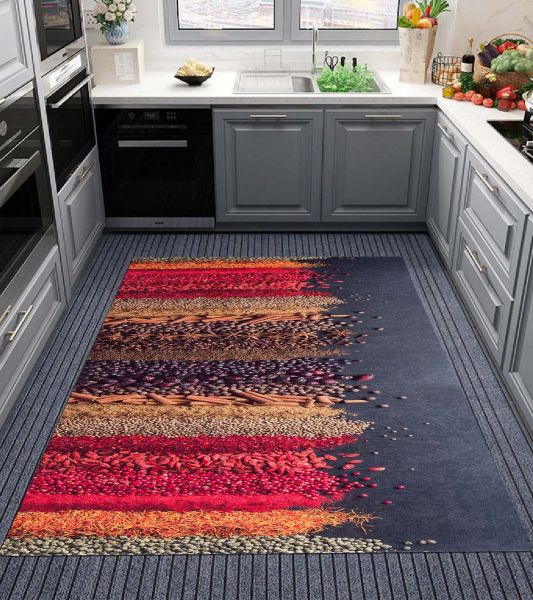 Birkilim Yıkanabilir İpeksi Kaymaz Taban Mutfak Halısı | MLN-IP-SD-509