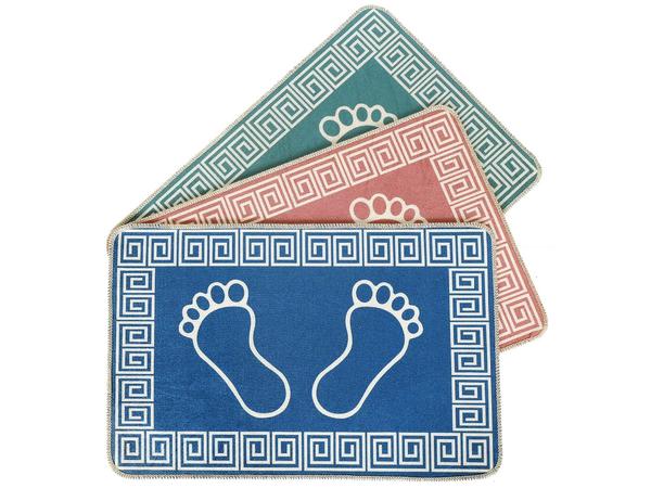 منشفة قدم غير قابلة للانزلاق ببصمة القدم داكنة