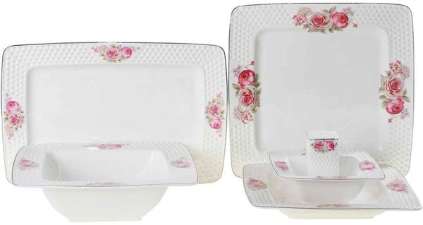 Duygu 28 Parça Yemek Takımı S-Form Güllü | 6 Kişilik