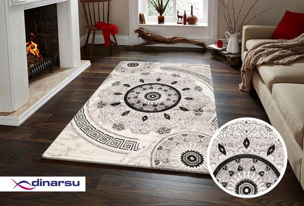 Dinarsu New Florida Lurex Timeless Halı | Gri | 1404-960-Grey