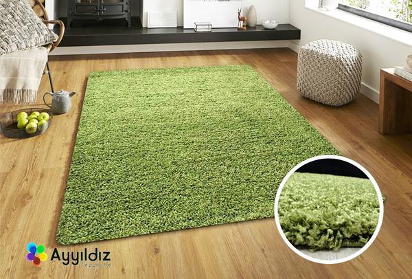 Ayyildiz Life Shaggy Halı 100% PP Shaggy 30mm 2000gr | Yeşil | 1500Green