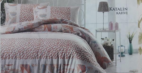 Ensemble de housse de couette simple Minteks Daily Ranforce-Katalın Kahve