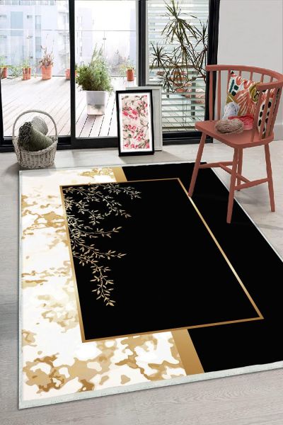 Birkilim Yıkanabilir Dekoratif Halı İpeksi Kaymaz Taban | MLN-IP-HS-273