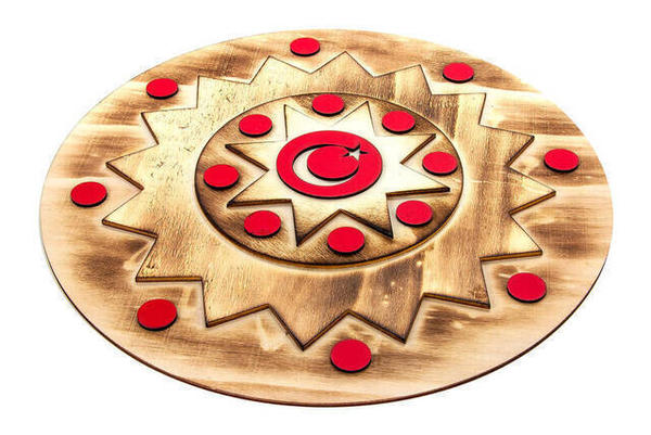 Ertuğrul Kalkan - لعبة الدرع الخشبي الخشبي - أحمر