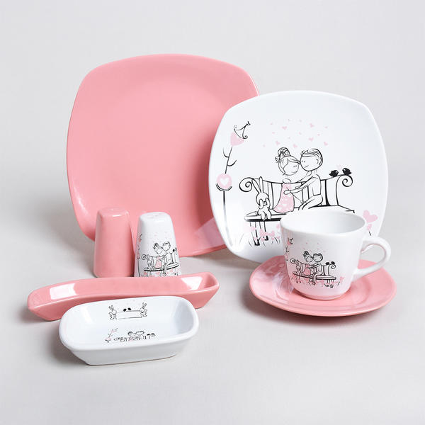 طقم فطور سويت دريم 14 قطعة لشخصين | كيراميكا