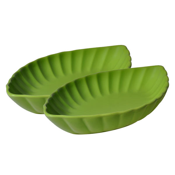 Assiette Kayak Moules Vert Mat 25 cm 2 pcs | Keramika