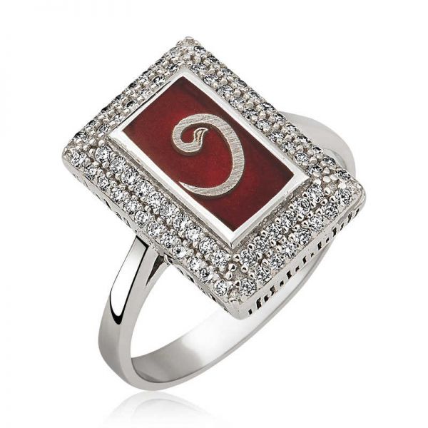 ?Gümüş Vav Bayan Yüzük