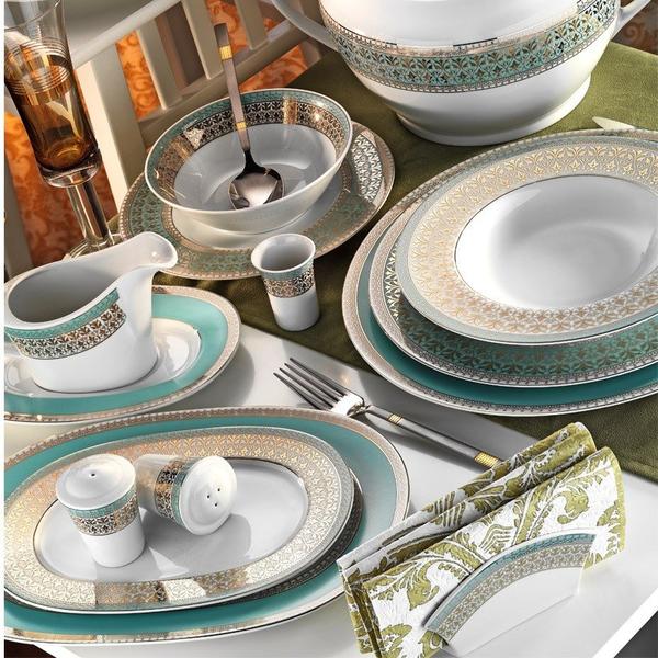 Kütahya Porselen Leonberg 97 Parça Yemek Takımı | Yuvarlak | 12 Kişilik | 7798