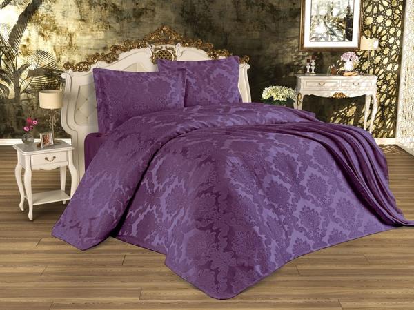 Busem Jacquard Chenille Single Bedspread Plum