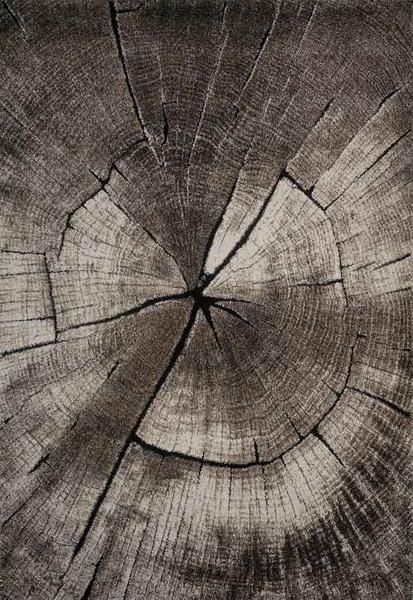 Merinos Ibiza Vintage Ağaç Gövde Desenli Halı | Kahverengi | 605-95-Nature