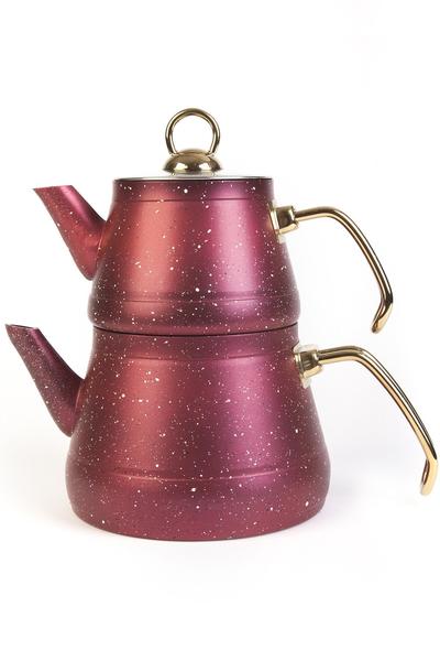 Bayev Metal Saplı Granit Çaydanlık 200469 - KIRMIZI