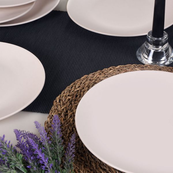 Mat Kırık Beyaz Ege Servis Tabağı 25 Cm 6 Adet | Keramika