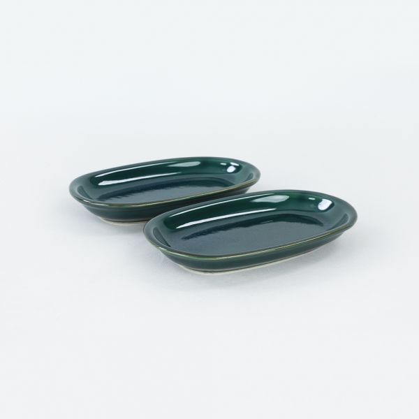 Zümrüt Hitit Kayık Tabak 2 Adet 19 Cm | Keramika