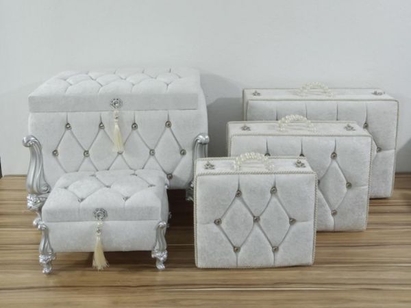 Avangarde Lux 5 Pcs Dowery Chest Set كريم