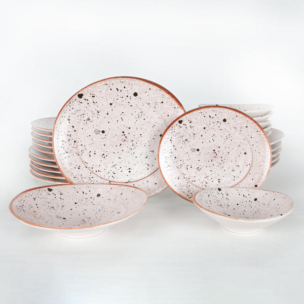Ensemble de dîner ovale Splash 24 pièces pour 6 personnes - 18584 | Keramika