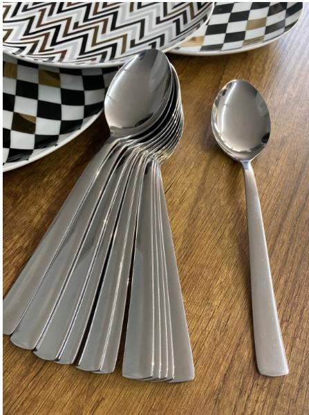 Bayev | Özge 12 Adet Gümüş Tatlı Kaşığı