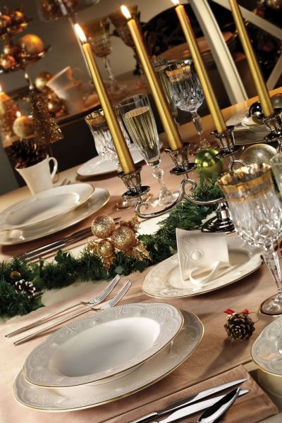 Kütahya Porselen Fulya 24 Parça Krem Fileli Yemek Seti