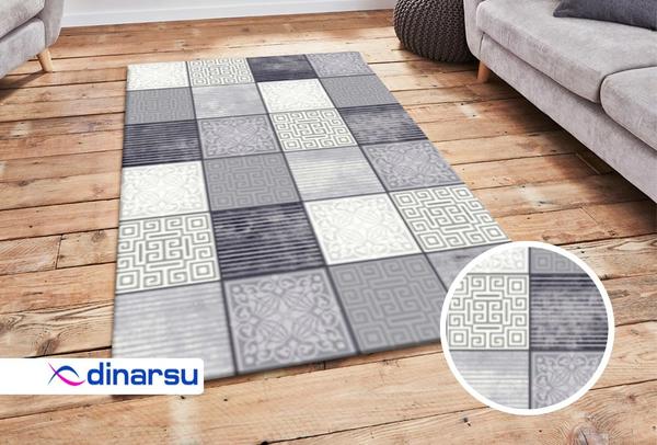 Dinarsu Tivoli Patchwork Halı | Gri | 23512-95-Grey