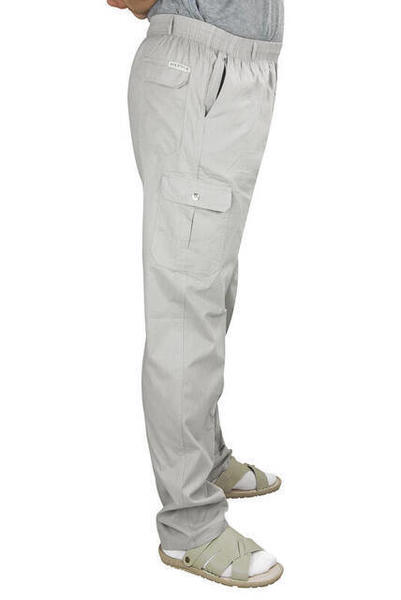 Berat Lüks Keten Gri Erkek Şalvar - Hac Umre Pantolonu