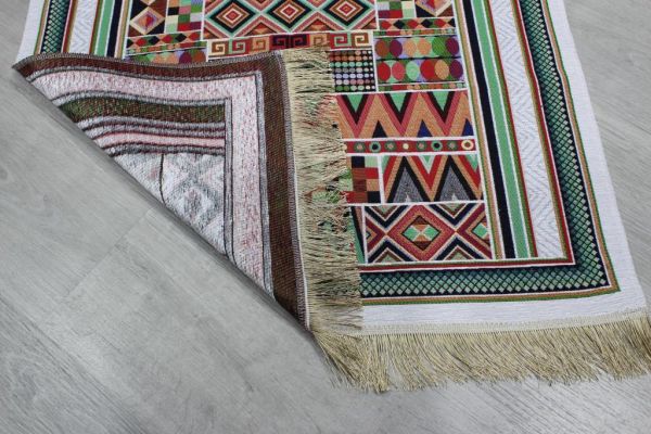 Çeyizdiyarı Zigzag Dokuma Seccade Krem