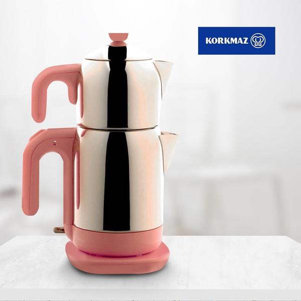 Korkmaz Demtez 2.7 lt. Elektrikli Çaydanlık | Pembe | A369-11