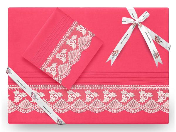 Monolithic Lux Französisch geschnürten Bettbezug Set Granatapfel Blume