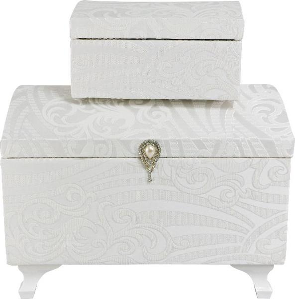 Dekonaz 2'li Çeyiz Sandığı | Krem | Dts-150-c