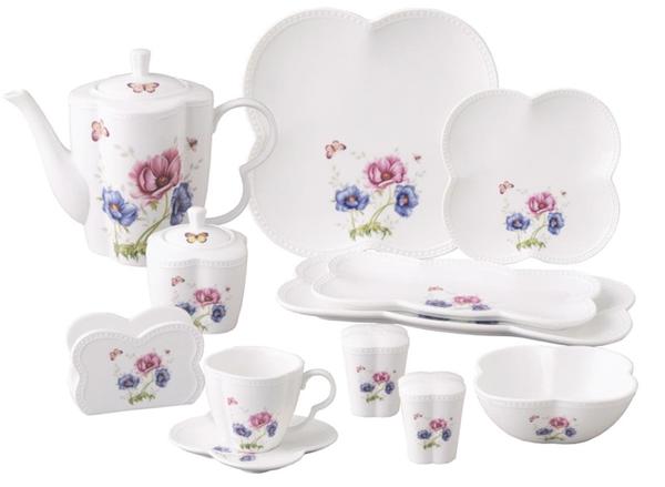 Taç Spring Armando 41 Parça Bone Kahvaltı Takımı | Beyaz | 6 Kişilik