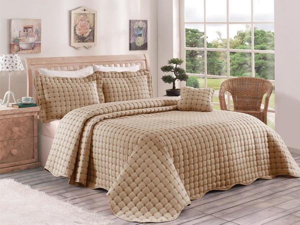 Meltem Double Bed Cover Cream