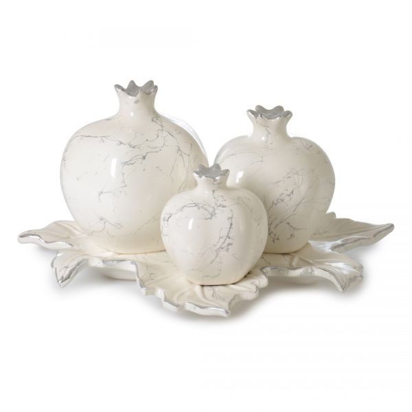 3 PLATE NAR CREAM GUMUS MARBLE TEXTURED | IPEK-SRB489