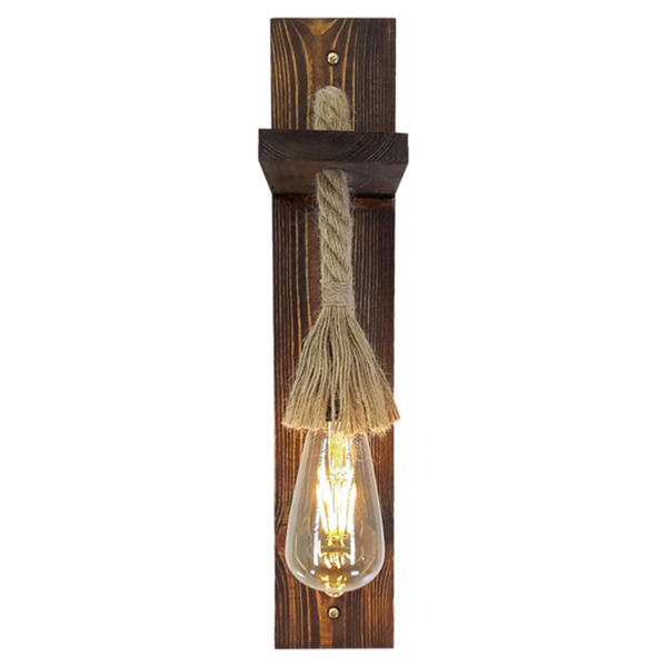 مصباح حائط خشبي ريفي | ك +