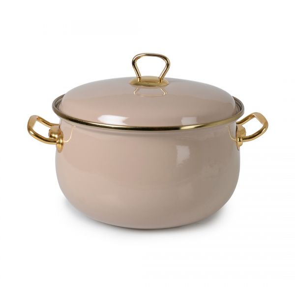 BOMBE PROFONDE EN ÉMAIL BEIGE 22 CM | IPEK-SMY063