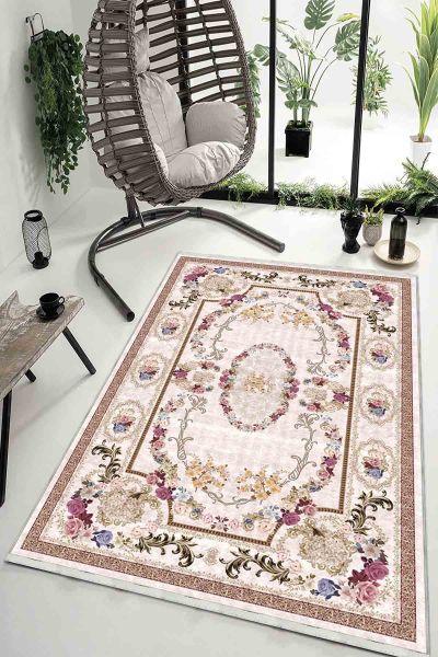 Birkilim Yıkanabilir Dekoratif Halı İpeksi Kaymaz Taban | MLN-IP-HK-027