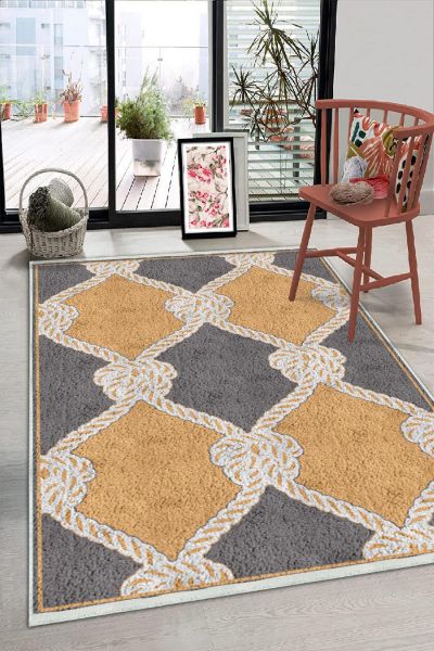 Birkilim Yıkanabilir Dekoratif Halı İpeksi Kaymaz Taban | MLN-IP-HS-221