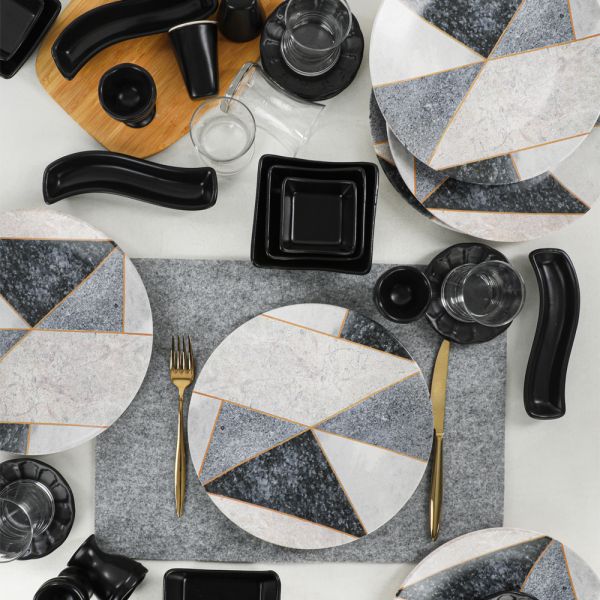 Tile Breakfast Set 35 Pieces for 6 Persons | ceramics